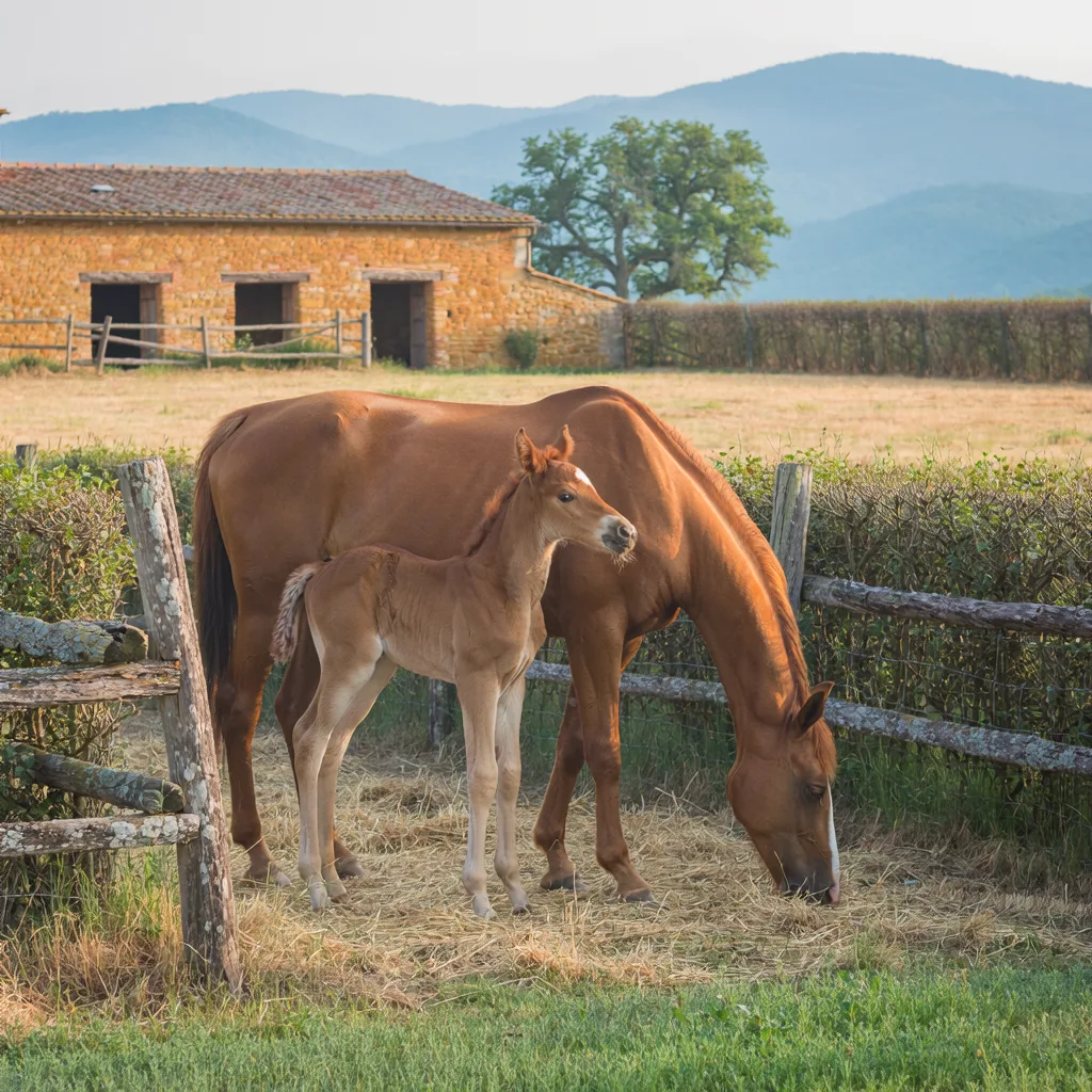 Élevage de chevaux, Ferme équestre de La Loze, Le Poët-Laval